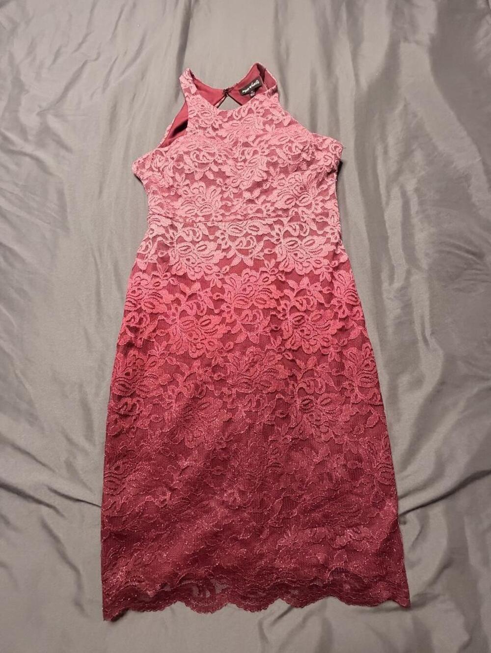 Sequin Hearts Women's Pink and Red Dress